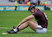 25 July 2010; A dejected Tony Og Regan, Galway, after the final whistle. GAA Hurling All-Ireland Senior Championship Quarter-Final, Tipperary v Galway, Croke Park, Dublin. Picture credit: Matt Browne / SPORTSFILE