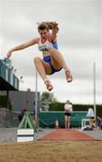 24 July 2010; Catriona Corcoran, Bree, in action during the U-18 Girl's Long Jump at the Woodie's DIY Juvenile Track and Field Championships. Tullamore Harriers Stadium, Tullamore, Co. Offaly. Picture credit: Barry Cregg / SPORTSFILE