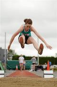 24 July 2010; Suzanne Kelly, Kilnaboy, in action during the U-18 Girl's Long Jump at the Woodie's DIY Juvenile Track and Field Championships. Tullamore Harriers Stadium, Tullamore, Co. Offaly. Picture credit: Barry Cregg / SPORTSFILE