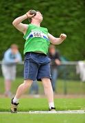 24 July 2010; Paul Collins, North Westmeath, in action during the U-17 Boy's Shot Putt at the Woodie's DIY Juvenile Track and Field Championships. Tullamore Harriers Stadium, Tullamore, Co. Offaly. Picture credit: Barry Cregg / SPORTSFILE
