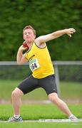 24 July 2010; Daire Walsh, Bandon, in action during the U-17 Boy's Shot Putt at the Woodie's DIY Juvenile Track and Field Championships. Tullamore Harriers Stadium, Tullamore, Co. Offaly. Picture credit: Barry Cregg / SPORTSFILE