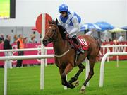 26 July 2010; Kalellshan, with Davey Russell up, on their way to winning the jurysinn.com Handicap Hurdle. Galway Racing Festival 2010, Ballybrit, Galway. Picture credit: Ray McManus / SPORTSFILE