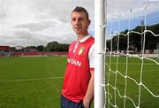 27 July 2010; St. Patrick's Athletic unveil new signing James O'Brien. Richmond Park, Dublin. Picture credit: David Maher / SPORTSFILE