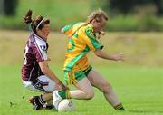 24 July 2010; Kayla Farren, Donegal, in action against Michelle Burke, Galway. Ladies Gaelic Football Minor A Championship All-Ireland Final, Donegal v Galway, Seán O'Heslin GAA Cub, Ballinamore, Co. Leitrim. Picture credit: Brian Lawless / SPORTSFILE