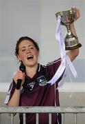 24 July 2010; Galway captain Sarah Lynch lifts the cup. Ladies Gaelic Football Minor A Championship All-Ireland Final, Donegal v Galway, Seán O'Heslin GAA Cub, Ballinamore, Co. Leitrim. Picture credit: Brian Lawless / SPORTSFILE