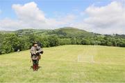 18 June 2016; A piper before the Britain's Provincial Junior Shield Final match between Hertfordshire and Yorkshire at Frongoch in Gwynedd, Wales. Photo by Paul Currie/Sportsfile