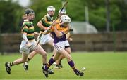 19 June 2016; Josh Shiel of Faythe Harriers, Wexford, in action against Glen Rovers of Cork during the John West Féile na nGael Division One Final between Glen Rovers of Cork and Faythe Harriers of Wexford at Leahy Park in Waller's-Lot, Co Tipperary. Photo by Matt Browne/Sportsfile