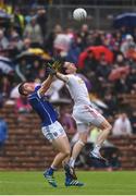 19 June 2016; Colm Cavanagh of Tyrone in action against David Givney of Cavan during the Ulster GAA Football Senior Championship Semi-Final match between Tyrone and Cavan at St Tiernach's Park in Clones, Co Monaghan. Photo by Ramsey Cardy/Sportsfile