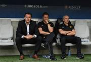 18 June 2016; Belgium manager Marc Wilmots, left, during the UEFA Euro 2016 Group E match between Belgium and Republic of Ireland at Nouveau Stade de Bordeaux in Bordeaux, France. Photo by Stephen McCarthy/Sportsfile
