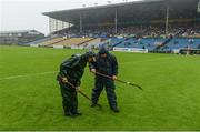 19 June 2016; Semple Stadium groundsmen Seán Kiely, left, and David Hanley, fix the pitch prior to the Munster GAA Hurling Senior Championship Semi-Final match between Limerick and Tipperary at Semple Stadium in Thurles, Co Tipperary. Photo by Daire Brennan/Sportsfile