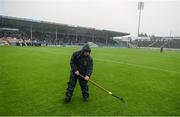 19 June 2016; Semple Stadium groundsman David Hanley fixes the pitch prior to the Munster GAA Hurling Senior Championship Semi-Final match between Limerick and Tipperary at Semple Stadium in Thurles, Co Tipperary. Photo by Daire Brennan/Sportsfile