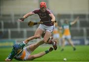 19 June 2016; Conor Whelan of Galway in action against Chris McDonald of Offaly during the Leinster GAA Hurling Senior Championship Semi-Final match between Galway and Offaly at O'Moore Park in Portlaoise, Co Laois. Photo by Cody Glenn/Sportsfile