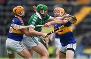 19 June 2016; Shane Dowling of Limerick in action against Ronan Maher and Padraic Maher of Tipperary during the Munster GAA Hurling Senior Championship Semi-Final match between Limerick and Tipperary at Semple Stadium in Thurles, Co Tipperary. Photo by Ray McManus/Sportsfile