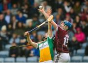19 June 2016; Conor Cooney of Galway in action against Chris McDonald of Offaly during the Leinster GAA Hurling Senior Championship Semi-Final match between Galway and Offaly at O'Moore Park in Portlaoise, Co Laois. Photo by Cody Glenn/Sportsfile