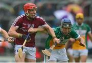 19 June 2016; Conor Whelan of Galway in action against Chris McDonald of Offaly during the Leinster GAA Hurling Senior Championship Semi-Final match between Galway and Offaly at O'Moore Park in Portlaoise, Co Laois. Photo by Cody Glenn/Sportsfile