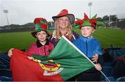18 June 2016; Mayo supporters Alesha, Anna and Jack Rixen ahead of the Connacht GAA Football Senior Championship Semi-Final match between Mayo and Galway at Elverys MacHale Park in Castlebar, Co Mayo. Photo by Ramsey Cardy/Sportsfile