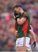 18 June 2016; Aidan O’Shea of Mayo reacts after a missed chance during the Connacht GAA Football Senior Championship Semi-Final match between Mayo and Galway at Elverys MacHale Park in Castlebar, Co Mayo. Photo by Ramsey Cardy/Sportsfile