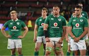 18 June 2016; Dejected Ireland players, from left, Stuart Olding, Andrew Trimble, Rhys Ruddock and Conor Murray after the Castle Lager Incoming Series 2nd Test game between South Africa and Ireland at the Emirates Airline Park in Johannesburg, South Africa. Photo by Brendan Moran/Sportsfile