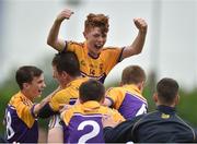 19 June 2016; Josh Shiel, Faythe Harriers, Wexford, celebrates with his team-mates after the John West Féile na nGael Diovision One Final Glen Rovers, Cork, v Faythe Harriers, Wexford, at Leahy Park in Waller's-Lot, Co Tipperary. Photo by Matt Browne/Sportsfile
