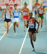 27 July 2010; Mo Farah of Great Britain comes down the home straight on his way to winning the Men's 10000m Final in a time of 28:24.99. 20th European Athletics Championships, Montjuïc Olympic Stadium, Barcelona, Spain. Picture credit: Brendan Moran / SPORTSFILE