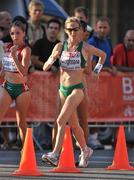 28 July 2010; Ireland's Olive Loughnane in action before pulling out after 5km during the Women's 20k Walk Final. 20th European Athletics Championships Montjuïc Olympic Stadium, Barcelona, Spain. Picture credit: Brendan Moran / SPORTSFILE