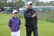 28 July 2010; Make-A-Wish Foundation Ambassador Padraig Harrington granted 14-year-old Peter McEnery’s 3 Irish Open Wish to play golf with him, at the 3 Irish Open Pro-Am, as part of the Make-A-Wish Foundation's selection as the 3 Irish Open chosen charity for 2010. Killeen Course, Killarney Golf & Fishing Club, Killarney, Co. Kerry. Picture credit: Matt Browne / SPORTSFILE