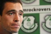 28 July 2010; Stephen Rice, Shamrock Rovers during a press conference ahead of their side's Europa League Third Qualifying Round, 1st Leg, game against Juventus on Thursday night. Shamrock Rovers Press Conference, Tallaght Stadium, Tallaght, Dublin. Picture credit: David Maher / SPORTSFILE