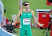 28 July 2010; Ireland's Gordon Kennedy reacts after his semi-final of the Men's 400m where he finished 8th in a time of 46.72 sec. 20th European Athletics Championships Montjuïc Olympic Stadium, Barcelona, Spain. Picture credit: Brendan Moran / SPORTSFILE
