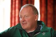 29 July 2010; Ireland coach Philip Doyle speaking during a media day event. Ireland Women’s Pre-Rugby World Cup Media Day, Portmarnock Hotel and Golf Links, Portmarnock, Dublin. Picture credit: Barry Cregg / SPORTSFILE