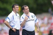 18 July 2010; Monaghan manager Seamus McEnaney, right, with trainer Martin McElkennon. Ulster GAA Football Senior Championship Final, Monaghan v Tyrone, St Tighearnach's Park, Clones, Co. Monaghan. Picture credit: Oliver McVeigh / SPORTSFILE