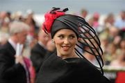 29 July 2010; Aoife Ryan, from Salthill, Co. Galway, who won the best hat competition on Ladies' Day at the Galway Races. Galway Racing Festival 2010, Ballybrit, Galway. Picture credit: Ray McManus / SPORTSFILE
