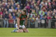 18 June 2016; A dejected Aidan O'Shea of Mayo reacts to a missed opportunity during the Connacht GAA Football Senior Championship Semi-Final match between Mayo and Galway at Elverys MacHale Park in Castlebar, Co Mayo. Photo by Daire Brennan/Sportsfile