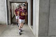 5 June 2016; Liam Varley of Westmeath makes his way to the pitch prior to the Leinster GAA Hurling Senior Championship Quarter-Final between Westmeath and Galway in TEG Cusack Park, Mullingar, Co. Westmeath. Photo by Piaras Ó Mídheach/Sportsfile