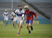 20 June 2016; Aaron Cosgrave of Scoil Mhuire Marino in action against Daniel Moriarty of Belgrove BNS, Clontarf, during the Sciath Herald match between Scoil Mhuire Marino and Belgrove BNS, Clontarf, during the Allianz Cumann na mBunscol Finals at Croke Park in Dublin. Photo by Piaras Ó Mídheach/Sportsfile