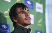 20 June 2016; Eben Etzebeth of South Africa during a press conference in the Garden Court Kings hotel in Port Elizabeth, South Africa. Photo by Brendan Moran/Sportsfile