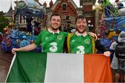20 June 2016; Republic of Ireland supporters Cian O'Connor, left, from Cahersiveen, Co. Kerry, and Joe Clifford, from Faha, Co. Kerry, at UEFA Euro 2016 in Disneyland Paris, France. Photo by Stephen McCarthy/Sportsfile