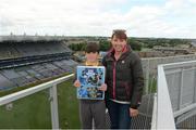 20 June 2016; Pictured at the Allianz Cumann na mBunscol finals are Allianz ‘Follow the Dubs’ 2016 winner Corey Tighe and his mother Eimear. As part of Corey’s prize, he has won a tour of the Skyline in Croke Park for his whole class in St. Mhearnóg, Portmarnock. Allianz Cumann na mBunscol Finals at Croke Park in Dublin. Photo by Piaras Ó Mídheach/Sportsfile