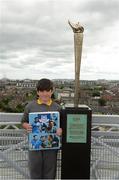 20 June 2016; Pictured at the Allianz Cumann na mBunscol finals is Allianz ‘Follow the Dubs’ 2016 winner Corey Tighe. As part of Corey’s prize, he has won a tour of the Skyline in Croke Park for his whole class in St. Mhearnóg, Portmarnock. Allianz Cumann na mBunscol Finals at Croke Park in Dublin. Photo by Piaras Ó Mídheach/Sportsfile