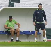 21 June 2016; Jonathan Walters and Robbie Keane of Republic of Ireland during squad training at Versailles in Paris, France. Photo by David Maher/Sportsfile