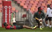 21 June 2016; Lionel Mapoe, left, and Elton Jantjies of South Africa during squad training at Nelson Mandela Bay Stadium, Port Elizabeth, South Africa. Photo by Brendan Moran/Sportsfile