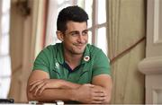 21 June 2016; Tiernan O'Halloran of Ireland during a press conference at the Boardwalk Hotel, Port Elizabeth, South Africa. Photo by Brendan Moran/Sportsfile