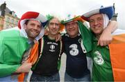 21 June 2016; Republic of Ireland supporters, left to right, Gary Naughton, Anthon Donnelly, Luke Donnelly, and David Donnelly, from Rahara, Co. Roscommon, at UEFA Euro 2016 in Lille, France. Photo by Stephen McCarthy/Sportsfile