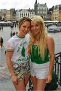 21 June 2016; Republic of Ireland supporters and siblings Aoife, left, and Shauna Quinn, from Dunmore, Co Galway, at UEFA Euro 2016 in Lille, France. Photo by Stephen McCarthy/Sportsfile