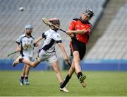 21 June 2016; Connell McGlynn of St Colmcilles Senior National School, Knocklyon, in action against Tommy Hanrahan of Scoil San Treasa, Mount Merrion, during the Corn Herald match between St Colmcilles Senior National School and Scoil San Treasa during the Allianz Cumann na mBunscol Finals at Croke Park in Dublin. Photo by Sam Barnes/Sportsfile