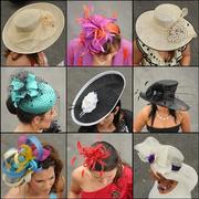 29 July 2010; A composite photo of racegoers in hats on Ladies' Day at the Galway Races. Galway Racing Festival 2010, Ballybrit, Galway. Picture credit: Ray McManus / SPORTSFILE