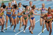 31 July 2010; Ireland's Brona Furlong, centre, races the 3rd leg of the Women's 4 x 400m where Ireland finished 4th in a time of 3:30.11 but failing to qualify for the final. 20th European Athletics Championships Montjuïc Olympic Stadium, Barcelona, Spain. Picture credit: Brendan Moran / SPORTSFILE