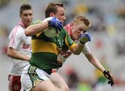 31 July 2010; Chris O'Leary, Kerry, in action against Stefan Tierney, Tyrone. ESB GAA Football All-Ireland Minor Championship Quarter-Final, Tyrone v Kerry, Croke Park, Dublin. Picture credit: Oliver McVeigh / SPORTSFILE