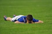31 July 2010; A dejected Robbie Smith, Longford, after losing to Galway. ESB GAA Football All-Ireland Minor Championship Quarter-Final, Longford v Galway, Dr. Hyde Park, Roscommon. Picture credit: Barry Cregg / SPORTSFILE