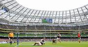 31 July 2010; Craig Gilroy, Leinster / Ulster, scores a try during the game. Combined Provinces Match, Leinster / Ulster v Munster / Connacht, Aviva Stadium, Lansdowne Road, Dublin. Photo by Sportsfile