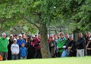 31 July 2010; Ross Fisher plays his second shot from behind a tree to the 15th green. 3 Irish Open Golf Championship, Killeen Course, Killarney Golf & Fishing Club, Killarney, Co. Kerry. Picture credit: Matt Browne / SPORTSFILE